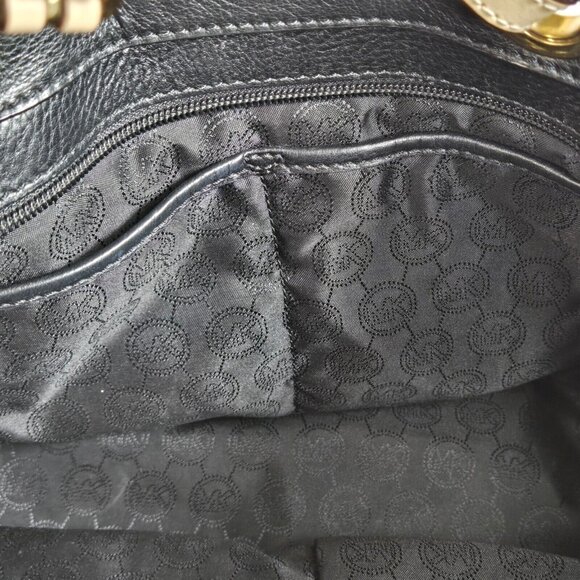 MICHAEL KORS Genuine‎ Pebble Leather Tote Bag Baguette Large Purse *READ - Picture 7 of 16